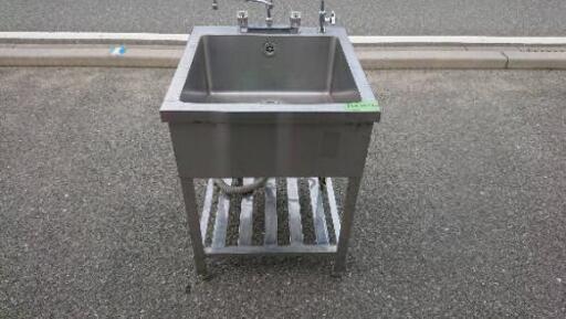 ★中古品 業務用1槽シンク 横600mmx奥650mmx高800mm