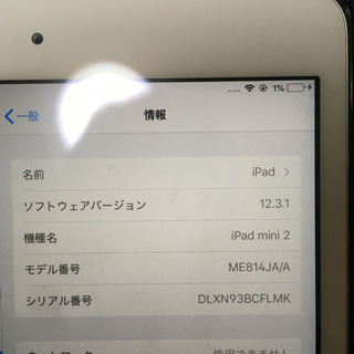 iPad mini 2 Wi-Fiモデル 16GB カバー・アダプター・ケーブル付き