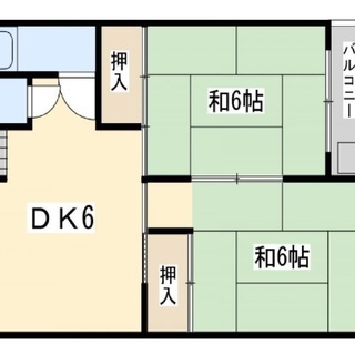 福岡県遠賀郡水巻町 セントラルコーポ猪熊101号 2DK【3.2万円】ペットOK･駐車場2台OK - 遠賀郡