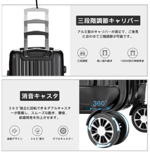 新品 スーツケース キャリーケース 旅行 4泊〜１週間 65L サイズ