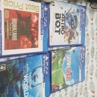 playstation vr set(ps vr + move controler 2 + ps camera + vr game 4) 販売しますの画像