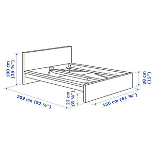 (受付終了)IKEA マルム　ダブルベッド(フレーム)7/4迄の画像