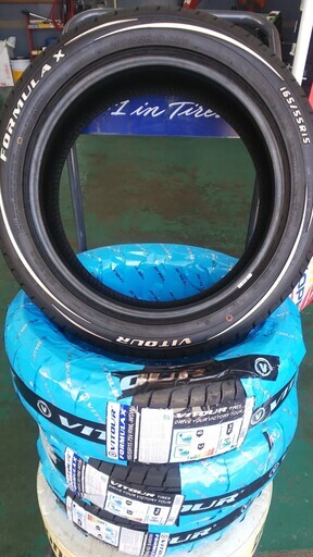 165/55R15　ホワイトレタータイヤ　オシャレ