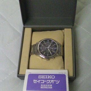 SEIKO セイコー 7T92-0CC0 クロノグラフ クォーツ腕時計 海外モデル 黒文字盤の画像