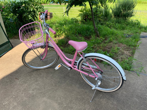 【引取り限定】女の子用 22インチ ピンク 自転車