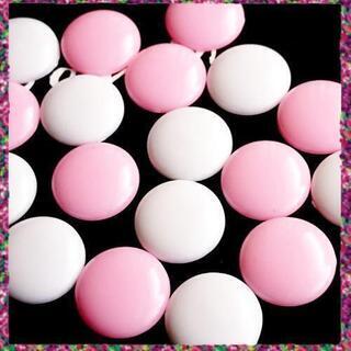 No.660   16㎜♡2色♡32個♡ピンクホワイトカラードームカボションの画像