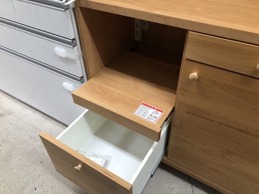 【リサイクルショップどりーむ天保山店】2624　食器棚　レンジボード　堀田木工　木目カラー　中古品　美品！　　