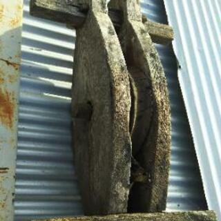 滑車 木製の画像