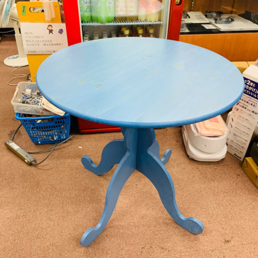 水色のカフェサイドテーブル