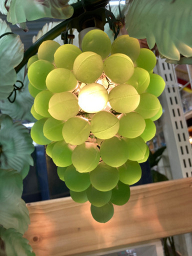 【店舗同時販売中】ベネチアンガラス　ブドウ　葡萄　ランプ　現状品　高さ:約57cm