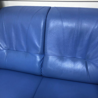 ソファー　2人掛け　おしゃれ　水色の画像