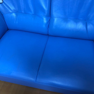 ソファー　2人掛け　おしゃれ　水色の画像