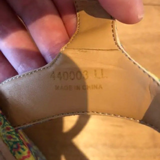 カラフルなお花柄　ウェッジソール　24.5〜25cmの画像