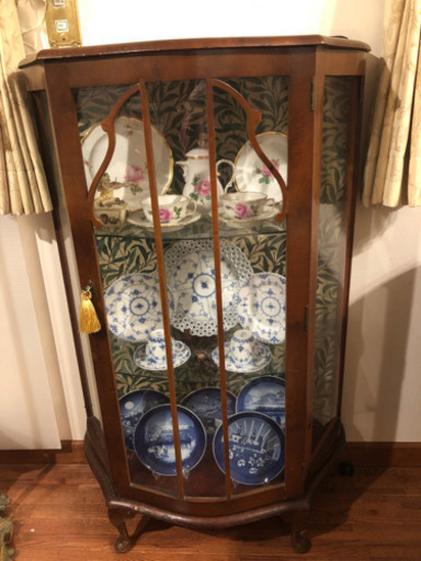 英国製アンティークキャビネット★マホガニー、ウィリアムモリス