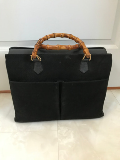 GUCCI グッチ バンブー ヴィンテージオールド グッチ ベタ 剥がれなし A4収納 バンブー ハンドル レザー 2層式 トート ハンド バッグ