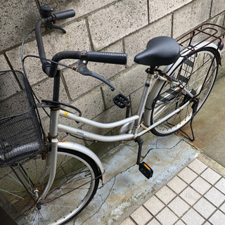ママチャリ　自転車　26インチ　シルバー