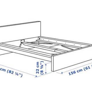 【値下げしました】IKEA MALM ダブルベッド　フレームのみの画像