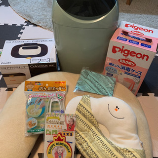 出産準備品セット 7点　オムツポット　おしりふきウォーマーほか