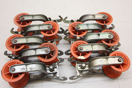 作動未確認 現状品 安田製作所 ヤスダ YASUDA 2号金車 ×10個セット 滑車 通信工事 電気工事 配電 架線工具(HD699kwxY)⑨