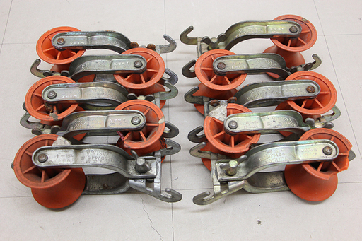 作動未確認 現状品 安田製作所 ヤスダ YASUDA 2号金車 ×10個セット 滑車 通信工事 電気工事 配電 架線工具(HD701kwxY)⑩