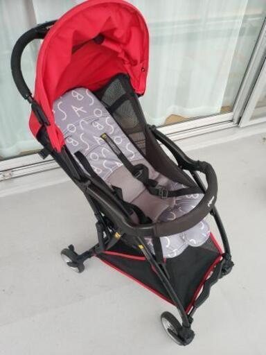 [未使用に近い]　ピジョン　2020年モデル　Bingle BB0　レッド　Ｂ型　シングルタイヤ　ハイシート　ベビーカー