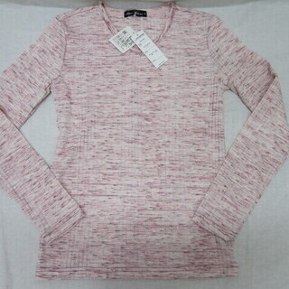 タグ付き 新品 紳士 V衿 長袖 綿混ニットシャツ Mサイズ