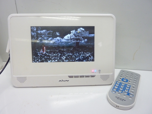 【商談中】防水 ポーダブルDVDプレーヤー AIWA 7インチ リモコン付き 通電確認済み