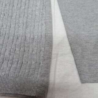 タグ付き 新品 紳士 長袖 薄地 ニットカットソー Lサイズ グレーの画像