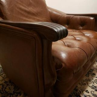 シングルソファ　アンティーク　カリモクの画像