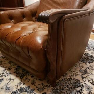 シングルソファ　アンティーク　カリモクの画像