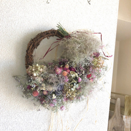 受注制作可憐小花と森の雰囲気ナチュラルリース 受注制作可憐小花と森の雰囲気ナチュラルリース