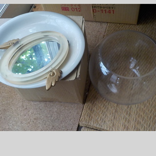 ガラス製品　キャンドルスタンド、金魚鉢などの画像