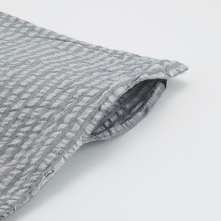 無印良品　綿サッカー織掛ふとんカバー　シングル　ネイビーの画像