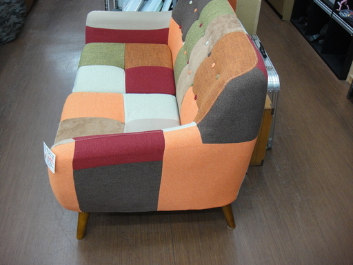 二人掛け　パッチワークソファ　PIERROTⅡ SOFA【モノ市場安城店】125
