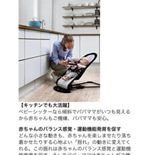 ベビービョルンバウンサーバランス[ブラック＆ピンストライプ]の画像