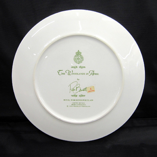 ☆ ロイヤルウースター ピーターバレット プレート THE WOODLANDS IN APRIL 絵皿 札幌 北20条店の画像