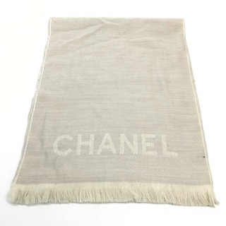 CHANEL シャネル ショール スポーツライン ストール ウール ベージュ レディースの画像