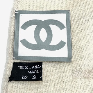 CHANEL シャネル ショール スポーツライン ストール ウール ベージュ レディースの画像