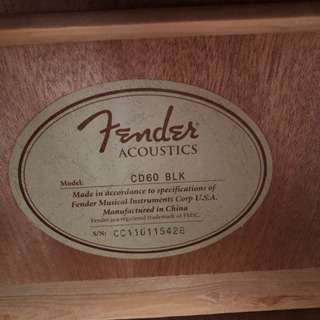 Fender アコースティックギターの画像