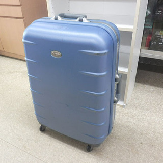 旅行用スーツケース 50×26×73 鍵付き 水色 メタリック ...