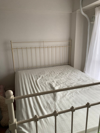 【商談中】franc franc ベッド　フレーム　ダブル　アイアン　ダブルベッド　おしゃれ　北欧　アンティーク