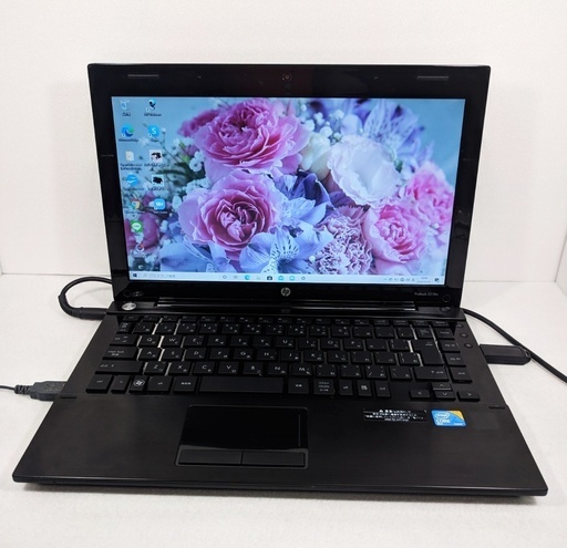 hp スタイリッシュな黒のノートPC 初心者向け 高速SSD  Core2 メモリ4G  Webカメラ  Windows10