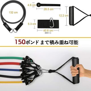 トレーニングチューブ 68KG高強度筋トレチューブ の画像