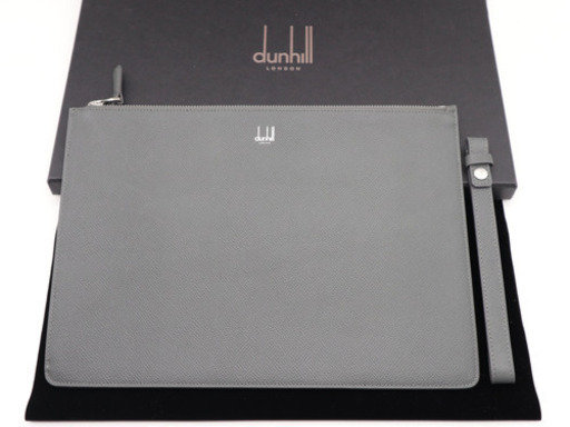 《dunhill/クラッチバッグ》Sランク グレー シルバー 新品、未使用品