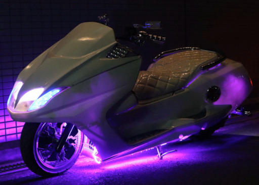 【YAMAHA マグザム】オールホワイトフルカスタム！！シート、スピーカ新品！！
