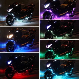 【YAMAHA マジェスティ】レインボーLED100パターン！！...