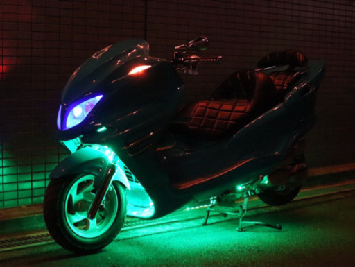 【YAMAHA マジェスティ】LEDレインボー点灯130パターン！！シート新！！