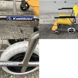 ★発送可★ 介助用車椅子 KAWAMURA KS4 シャワーキャリー 入浴/お風呂/シャワー用 の画像