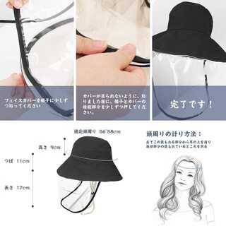 【新品・未使用】飛沫防止帽子の画像