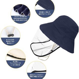 【新品・未使用】飛沫防止帽子の画像
